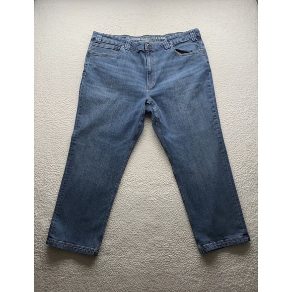 Duluth Other - Duluth Trading Jeans Mens 44x30 Ballroom Double Flex Relaxed Fit Whiskered Denim